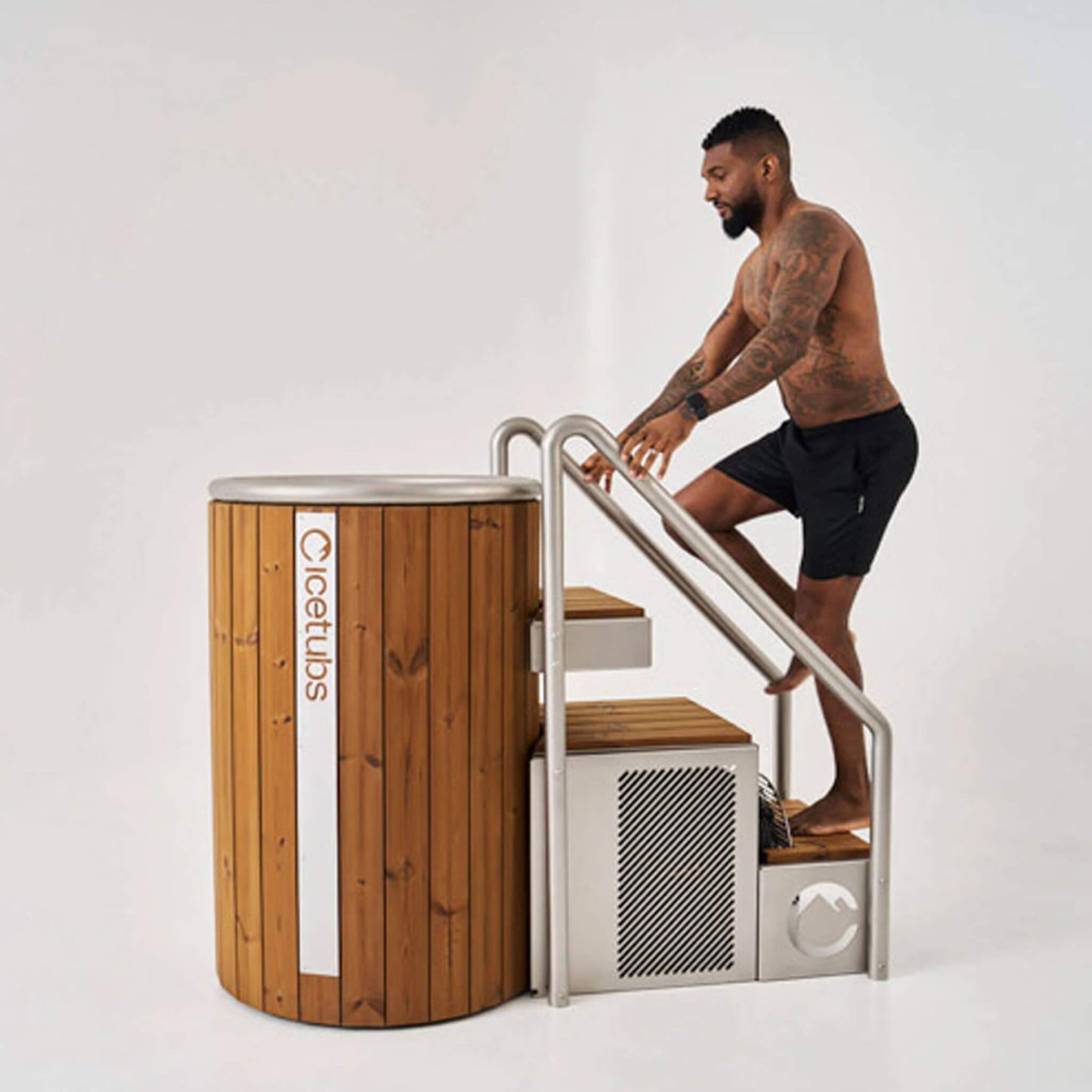 ICE BARREL | Thermowood & Fibreglass | Barrel Cold Plunge With Chiller System By IceTubs