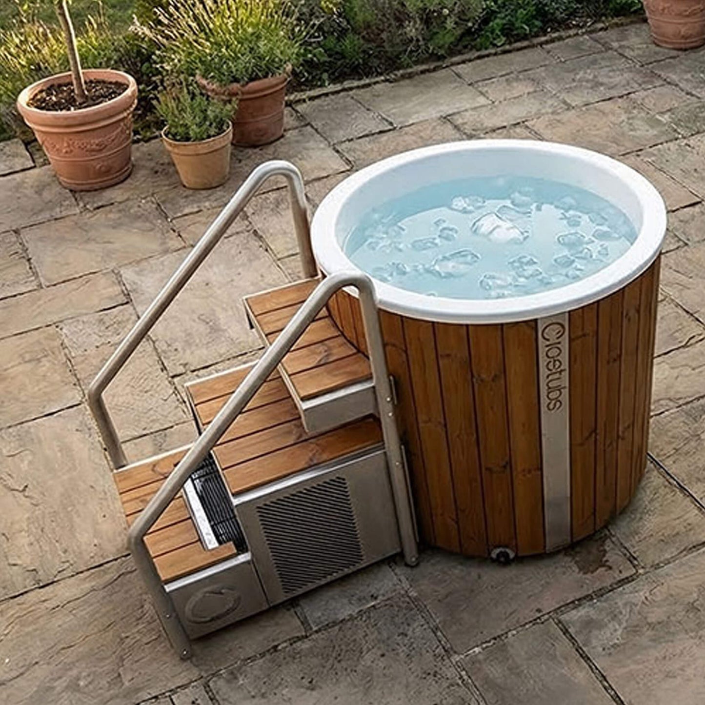 ICE BARREL XL | Thermowood & Fibreglass | Barrel Cold Plunge With Chiller System By IceTubs