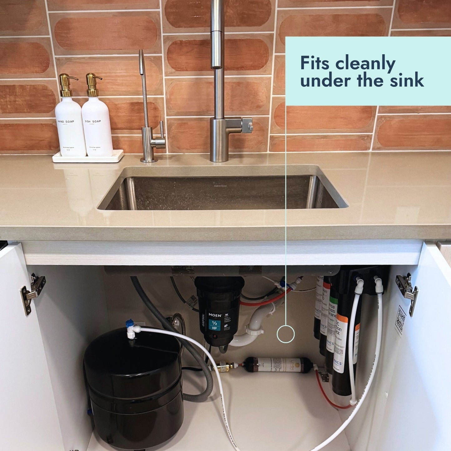 Hydration Pillars | Including Tap Faucet, RO Filtration, Mineralization & Structured Water | In-Line Under-Sink