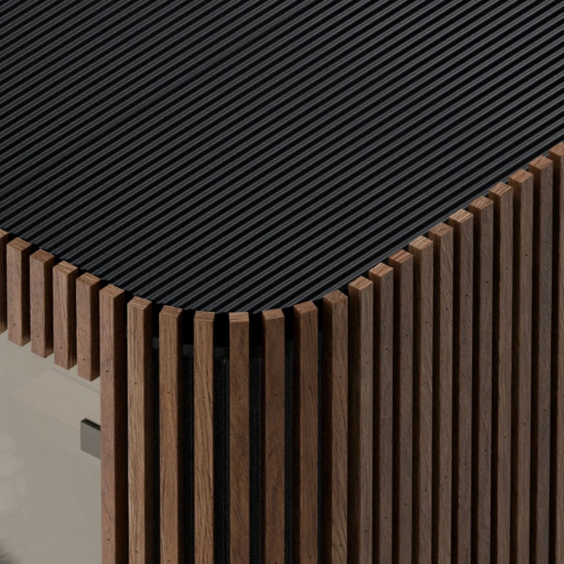 Close-up of a wooden and black textured surface