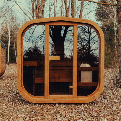 MW12 Outdoor 2-3 Person ThermoWood | Traditional Steam Sauna (Electric Heater) | By Mande