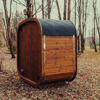 MW12 Outdoor 2-3 Person ThermoWood | Traditional Steam Sauna (Electric Heater) | By Mande