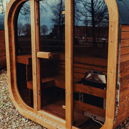 MW16 Outdoor 4-5 Person ThermoWood | Traditional Steam Sauna (Electric Heater) | By Mande Spa