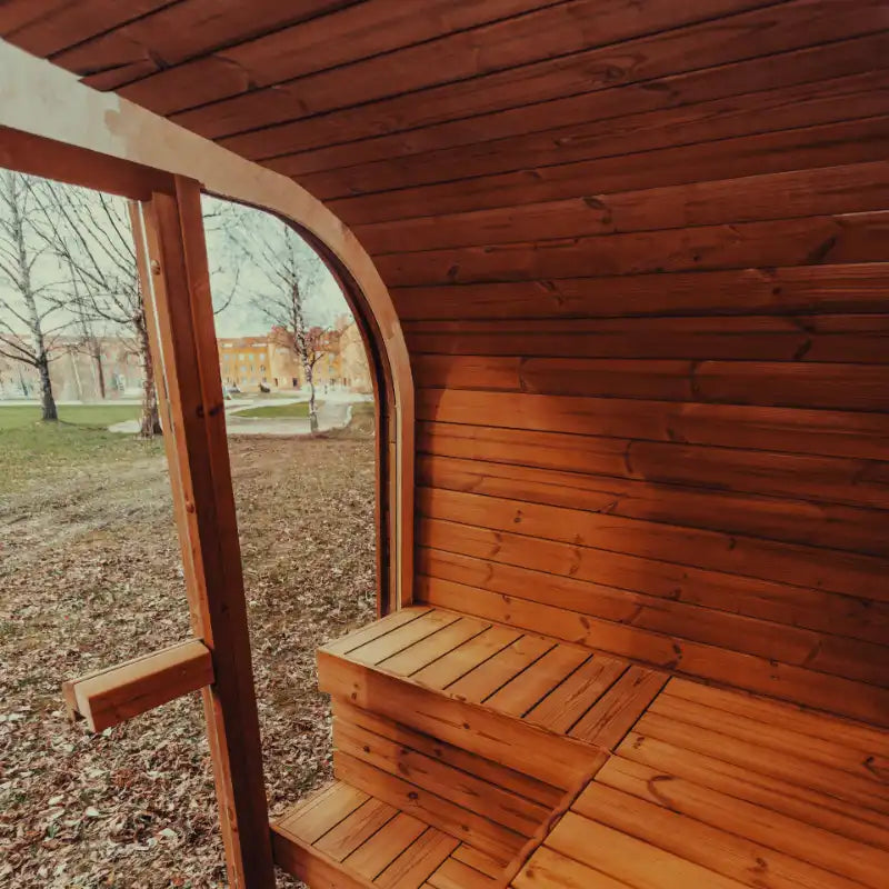 MW16 Outdoor 4-5 Person ThermoWood | Traditional Steam Sauna (Electric Heater) | By Mande Spa