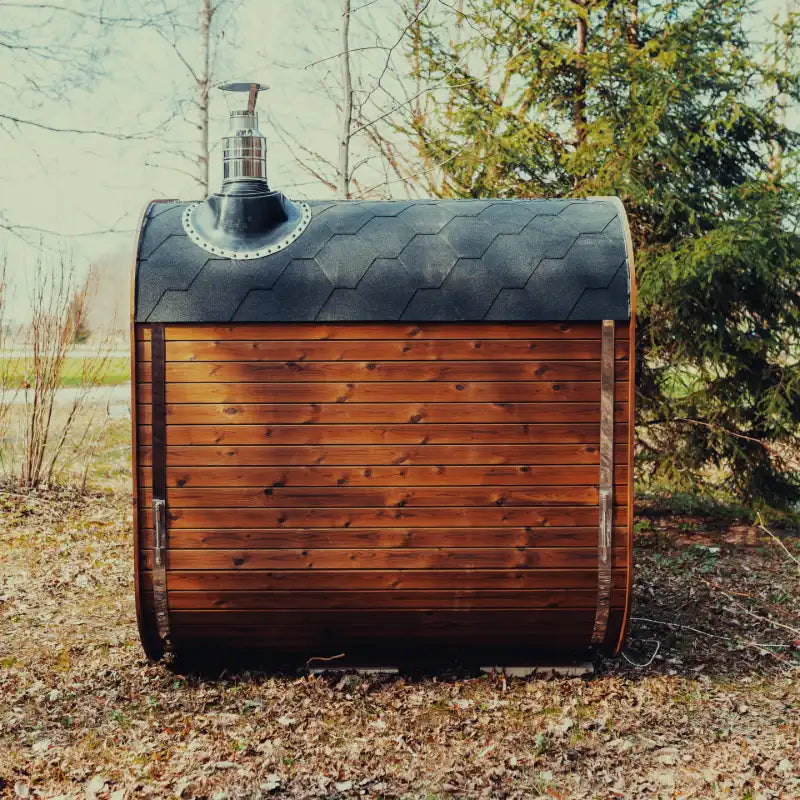MW20 Outdoor 6 Person ThermoWood | Traditional Steam Sauna (Electric Heater Or Wood Fire Heater) | By Mande Spa