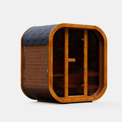 MW12 Outdoor 2-3 Person ThermoWood | Traditional Steam Sauna (Electric Heater) | By Mande