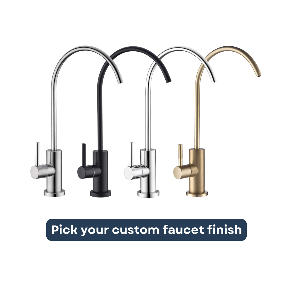 Hydration Pillars | Including Tap Faucet, RO Filtration, Mineralization & Structured Water | In-Line Under-Sink