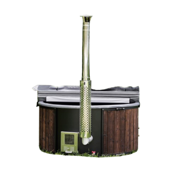 Premium Wood-Fire Hot Tub | 4 Person | ThermoWood® Exterior + Fiberglass Interior | Handcrafted In Lithuania