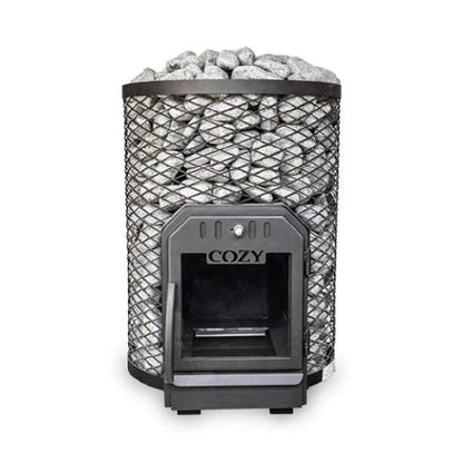 Floor Mount Wood-Burning Sauna Stove With Stones | By Cozy O