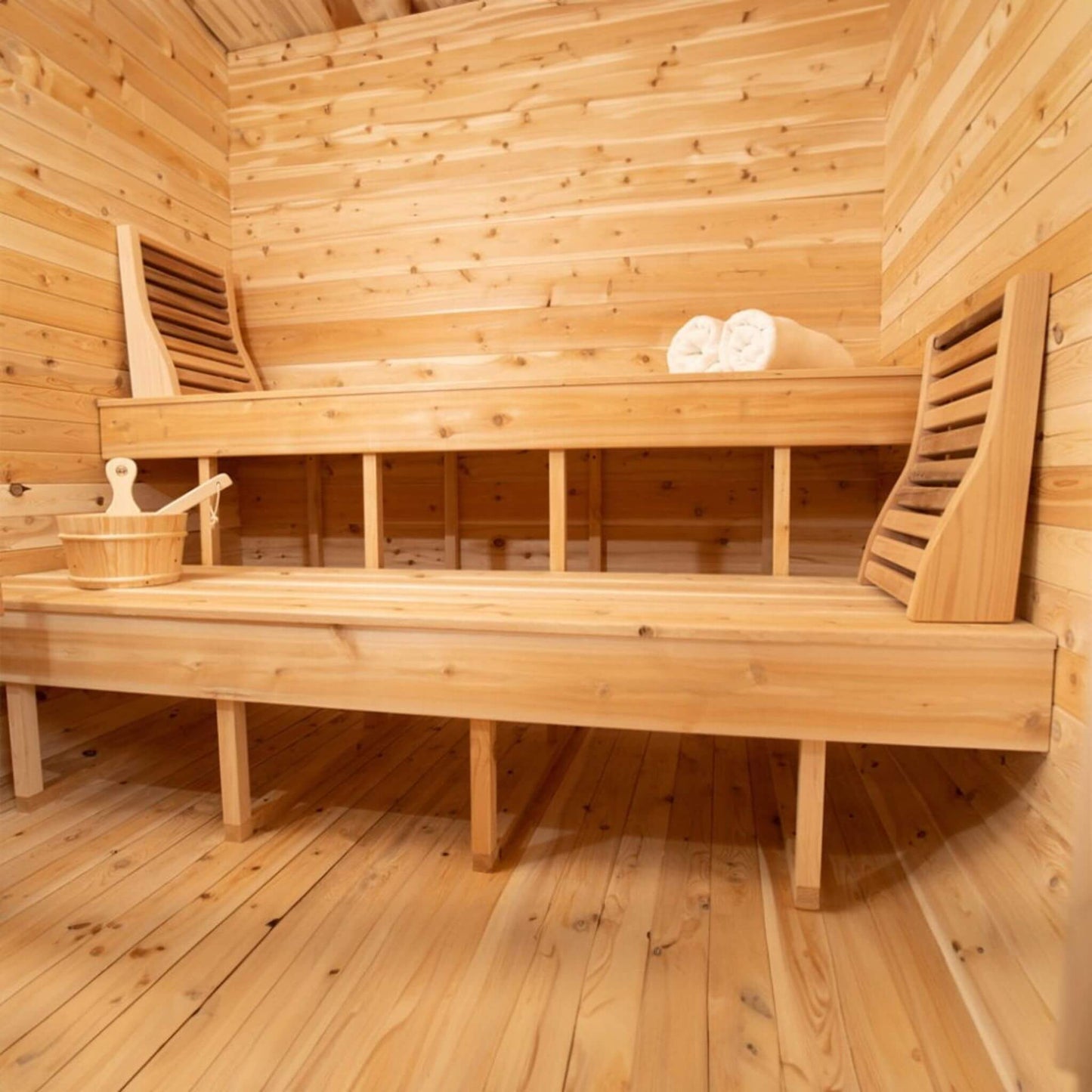 DUNDALK LUNA | 4-Person Canadian Timber Cube Sauna | By Leisure Craft