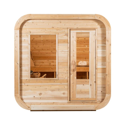 DUNDALK LUNA | 4-Person Canadian Timber Cube Sauna | By Leisure Craft