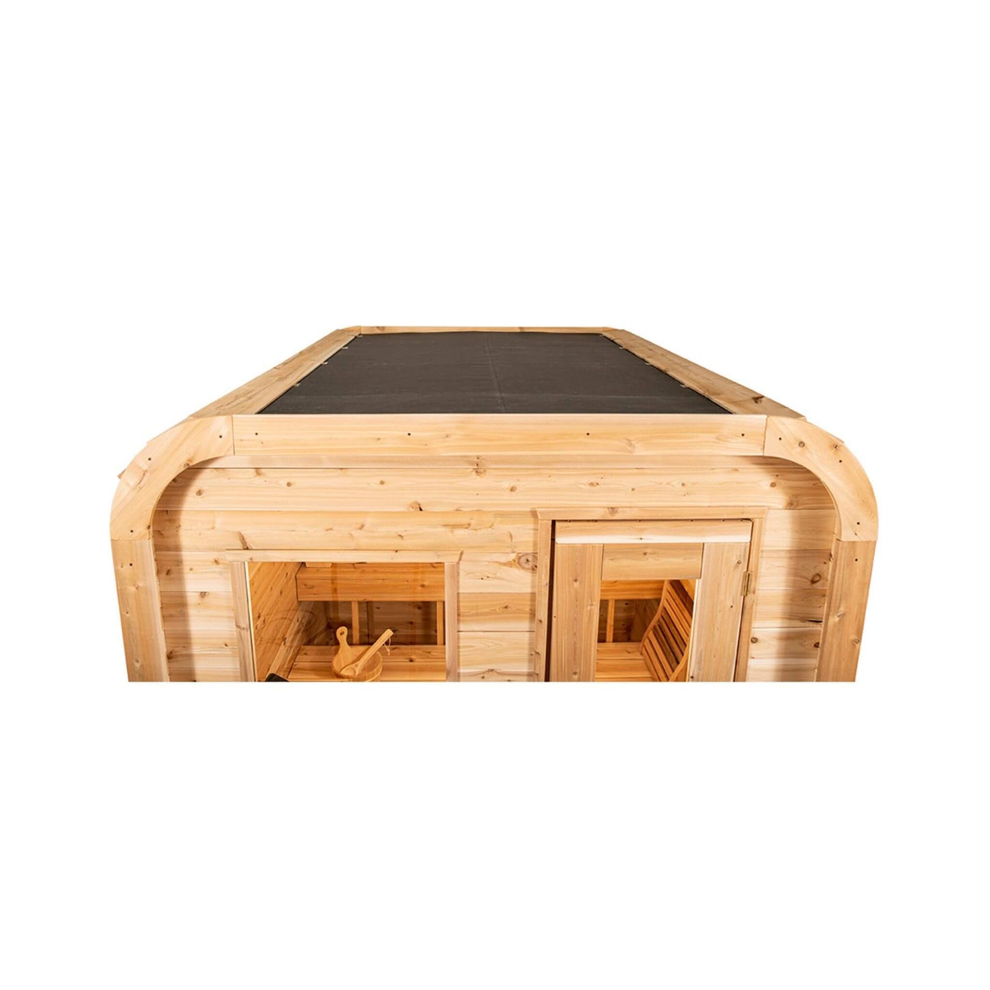 DUNDALK LUNA | 4-Person Canadian Timber Cube Sauna | By Leisure Craft