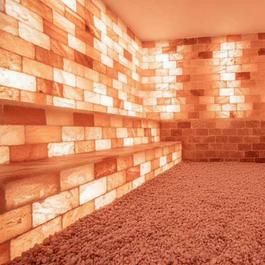 Salt room with brick walls and floor