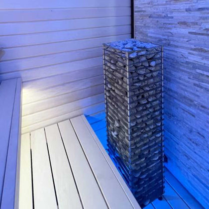 CLIFF SLIM | Electric Sauna Heater | Stainless Steal | Digital Control + Sauna Stones | By Huum