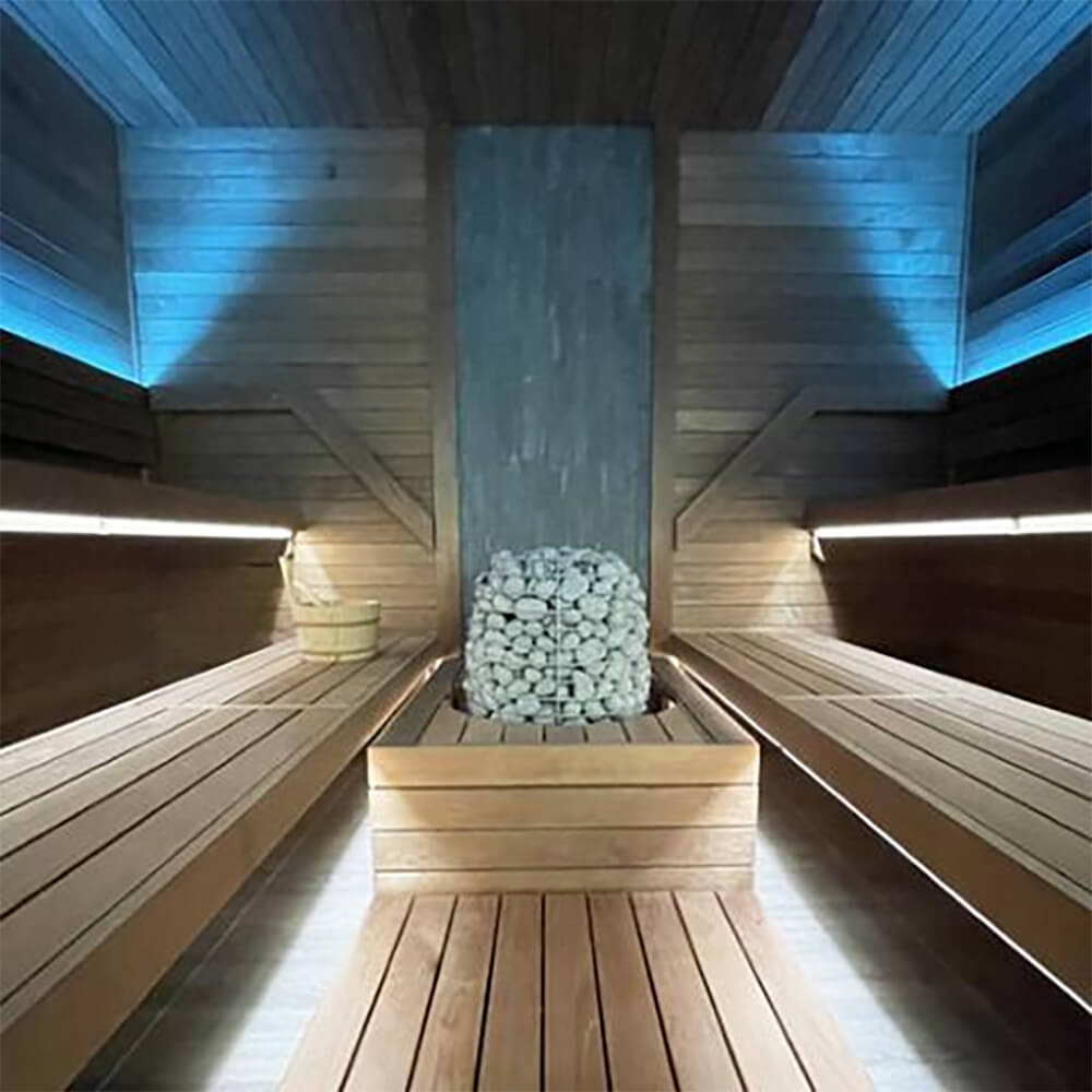 HIVE PREMIUM | Floor-Mounted Sauna Heater With UKU Control, Extension Box & Stones | By Huum