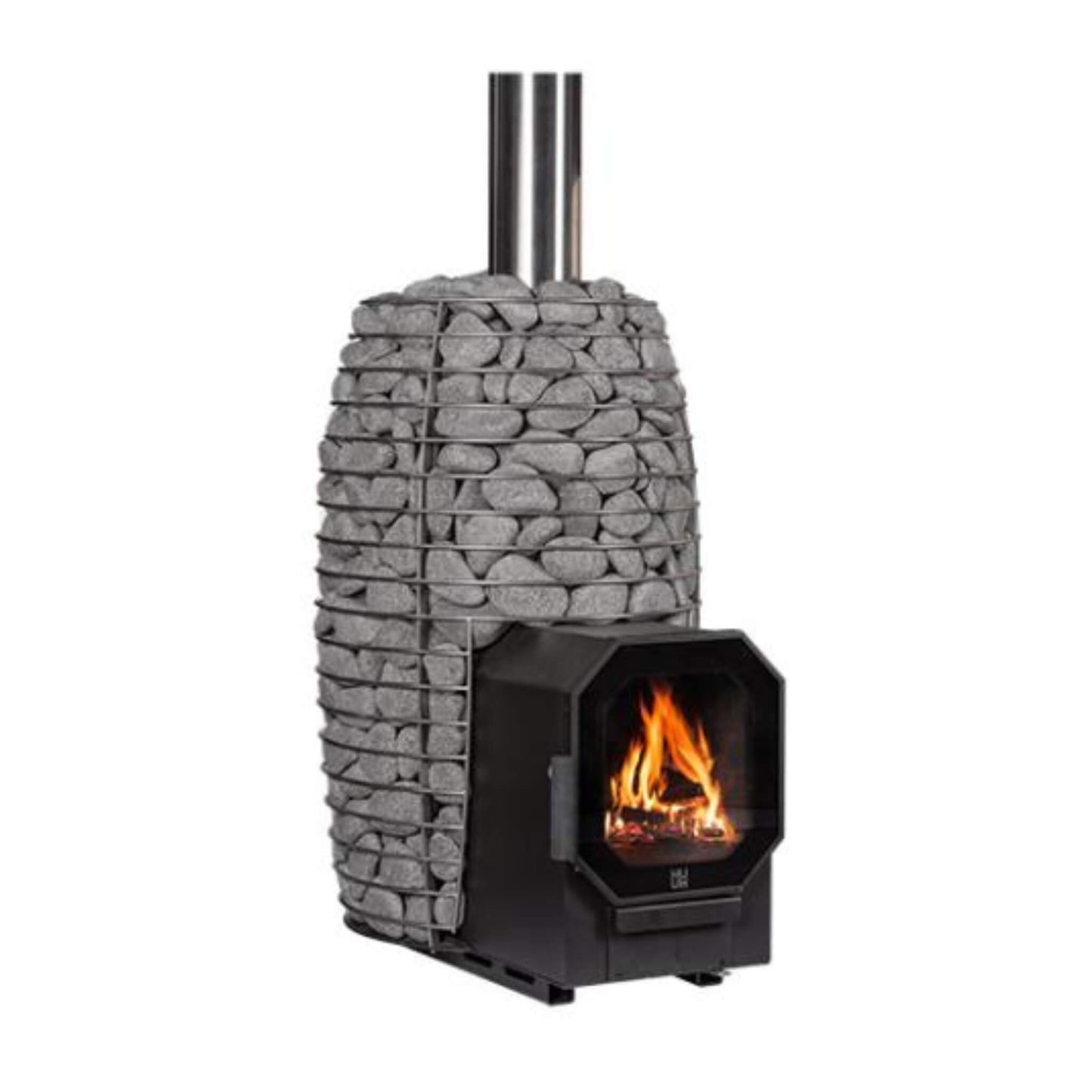 HIVE FLOW Wood Burner Sauna Stove With Firebox Extension & Sauna Stones | By Huum