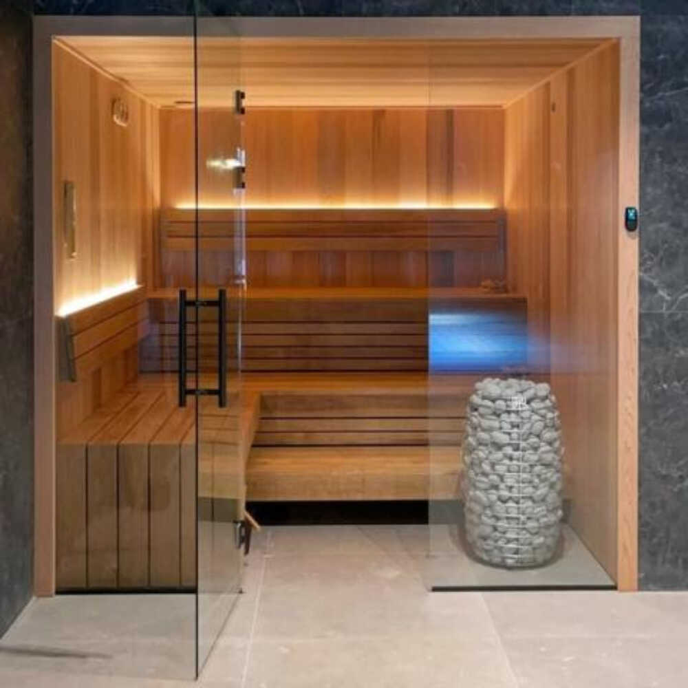 HIVE MINI | Floor Mount Traditional Sauna Heater With Digital Control & Stones | By Huum