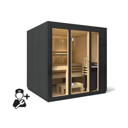 C1 Indoor Traditional Steam Sauna | 2, 3 Or 5-Person | Graphite Gray | By Kohler