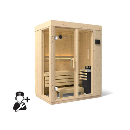 C1 Indoor Traditional Steam Sauna | 2, 3 Or 5-Person | Scandinavian Spruce | By Kohler