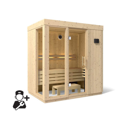 C1 Indoor Traditional Steam Sauna | 2, 3 Or 5-Person | Scandinavian Spruce | By Kohler