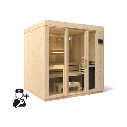 C1 Indoor Traditional Steam Sauna | 2, 3 Or 5-Person | Scandinavian Spruce | By Kohler