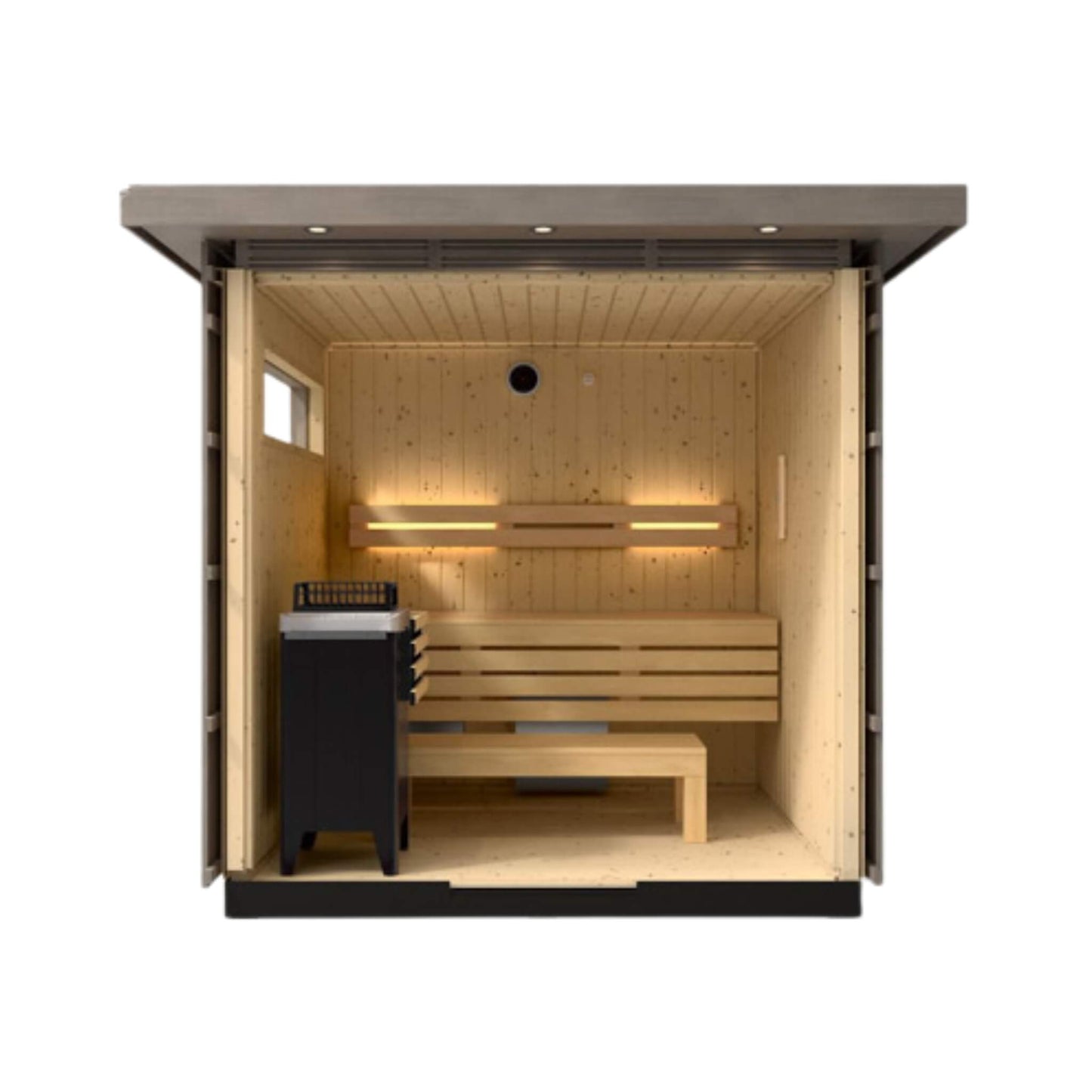 C2 Outdoor Traditional Steam Sauna | 3, 5 Or 6-Person | Weathered Gray Spruce | By Kohler
