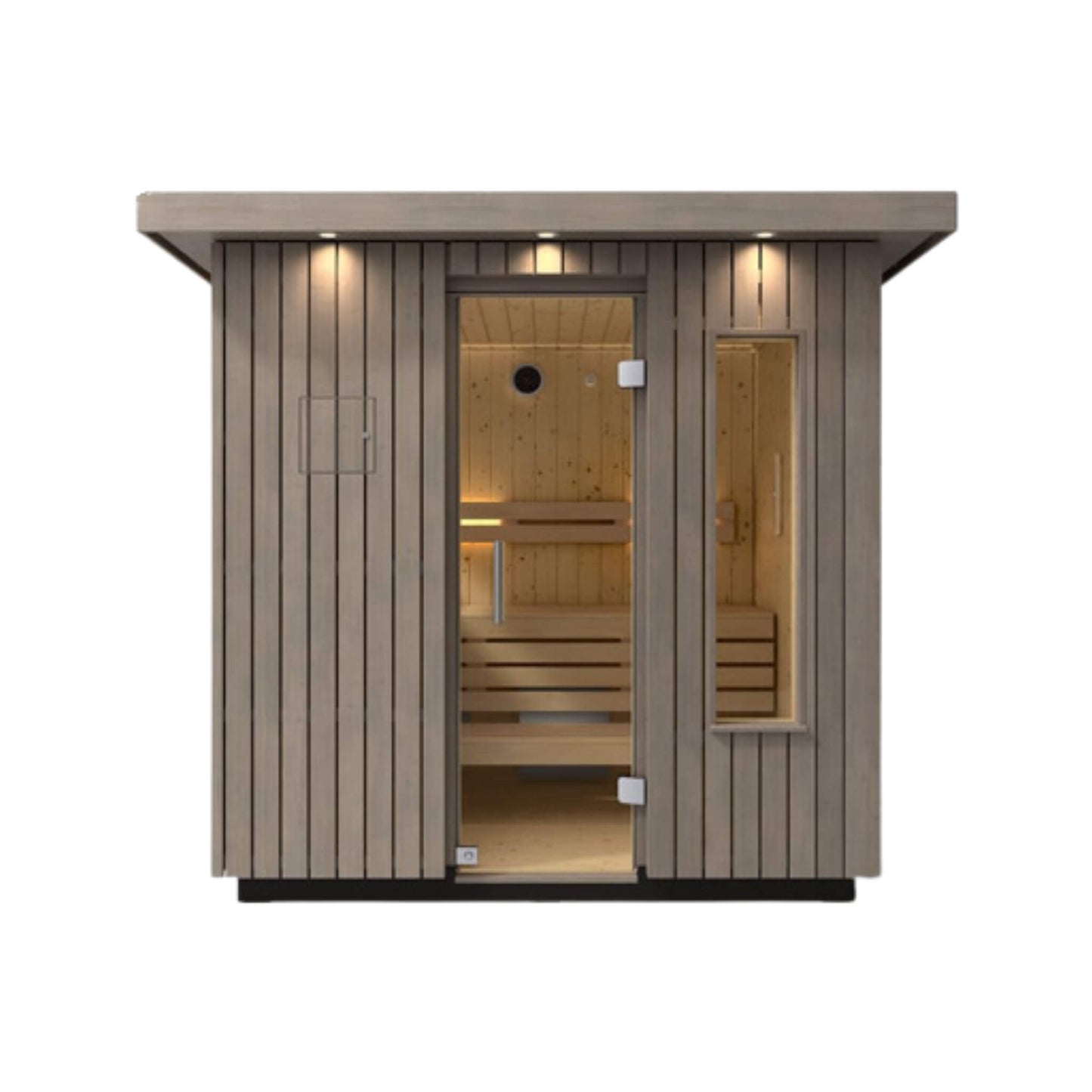 C2 Outdoor Traditional Steam Sauna | 3, 5 Or 6-Person | Weathered Gray Spruce | By Kohler