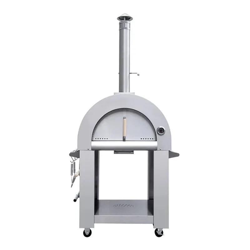 WOOD FIRE PIZZA OVEN Freestanding or Built-In 32 Inch Stainless Steel Oven