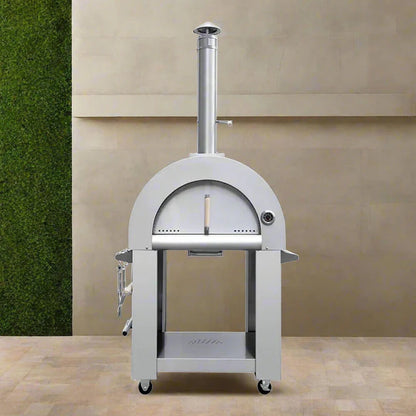 WOOD FIRE PIZZA OVEN Freestanding or Built-In 32 Inch Stainless Steel Oven