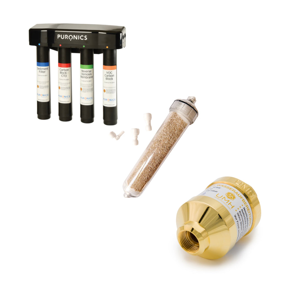 Hydration Pillars | Including Tap Faucet, RO Filtration, Mineralization & Structured Water | In-Line Under-Sink
