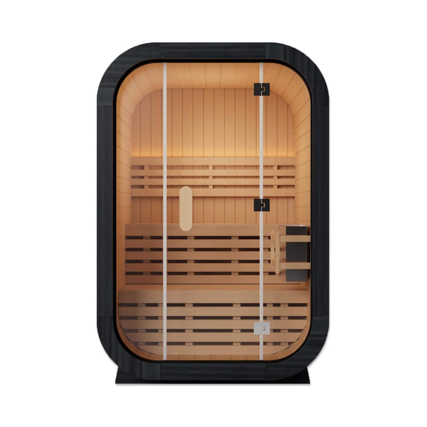 OUTDOOR CUBE SAUNA | 2-Person Premium Spruce | 4.5KW Electric Stove | Zero EMF | 8mm Tempered Glass | 3-Year Warranty | By Thermora