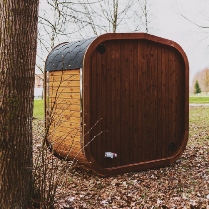 MW12 Outdoor 2-3 Person ThermoWood | Traditional Steam Sauna (Electric Heater) | By Mande