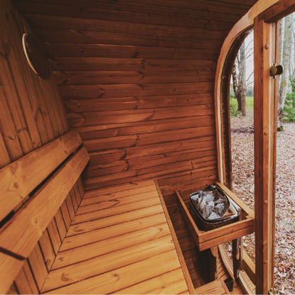 MW12 Outdoor 2-3 Person ThermoWood | Traditional Steam Sauna (Electric Heater) | By Mande