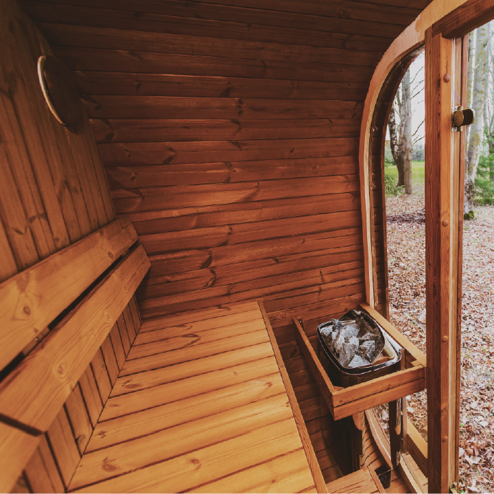 MW16 Outdoor 4-5 Person ThermoWood | Traditional Steam Sauna (Electric Heater) | By Mande Spa