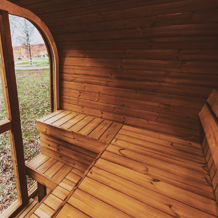 MW16 Outdoor 4-5 Person ThermoWood | Traditional Steam Sauna (Electric Heater) | By Mande Spa