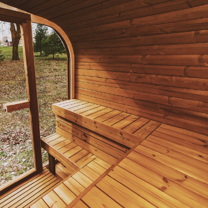 MW16 Outdoor 4-5 Person ThermoWood | Traditional Steam Sauna (Electric Heater) | By Mande Spa