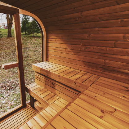 MW16 Outdoor 4-5 Person ThermoWood | Traditional Steam Sauna (Electric Heater) | By Mande Spa