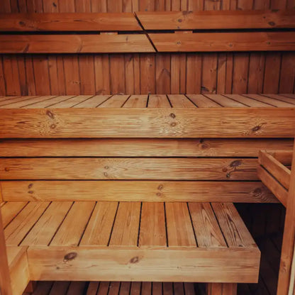 MANDE MW12 | Outdoor 3 Person ThermoWood Cube | Traditional Steam Sauna (Electric Heater)