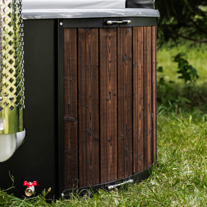 Premium Wood-Fire Hot Tub | 4 Person | ThermoWood® Exterior + Fiberglass Interior | Handcrafted In Lithuania