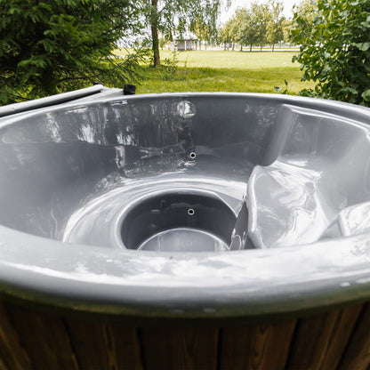 Premium Wood-Fire Hot Tub | 4 Person | ThermoWood® Exterior + Fiberglass Interior | Handcrafted In Lithuania