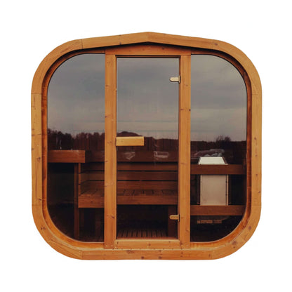 MANDE SPA MW16 Outdoor 4 Person | ThermoWood Cube | Traditional Steam Sauna (Electric Heater)