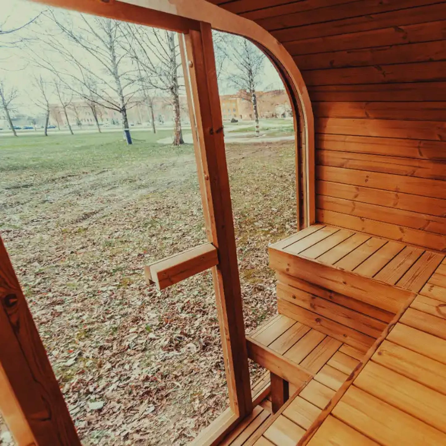 MANDE SPA MW16 Outdoor 4 Person | ThermoWood Cube | Traditional Steam Sauna (Electric Heater)