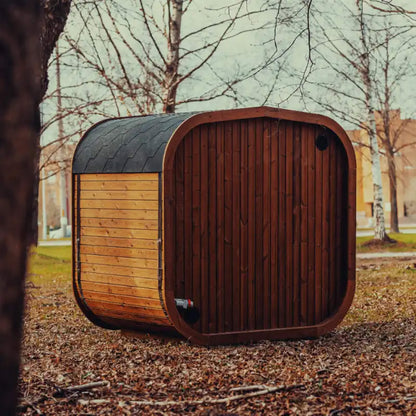 MANDE SPA MW16 Outdoor 4 Person | ThermoWood Cube | Traditional Steam Sauna (Electric Heater)