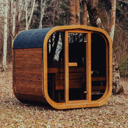 MANDE SPA MW16 Outdoor 4 Person | ThermoWood Cube | Traditional Steam Sauna (Electric Heater)