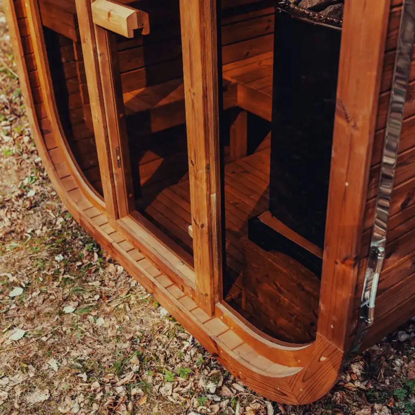 MANDE MW20 | Outdoor 6 Person ThermoWood | Traditional Steam Sauna (Electric Heater Or Wood Fire Heater)