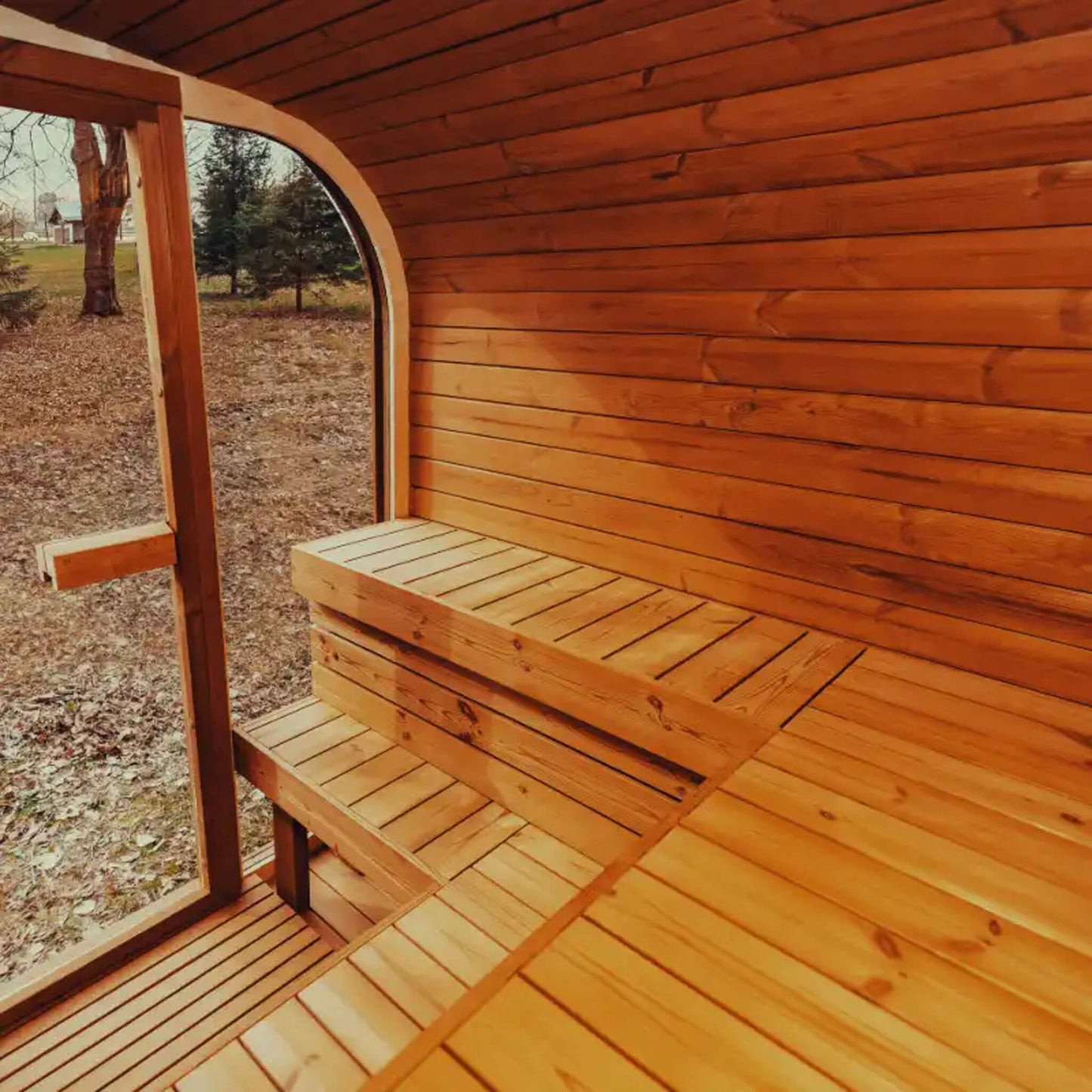 MANDE MW20 | Outdoor 6 Person ThermoWood | Traditional Steam Sauna (Electric Heater Or Wood Fire Heater)