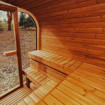 MANDE MW20 | Outdoor 6 Person ThermoWood | Traditional Steam Sauna (Electric Heater Or Wood Fire Heater)