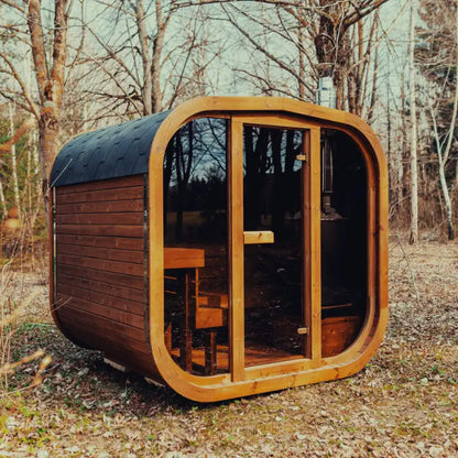MANDE MW20 | Outdoor 6 Person ThermoWood | Traditional Steam Sauna (Electric Heater Or Wood Fire Heater)