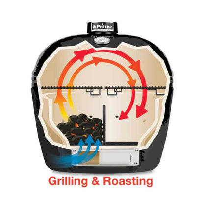 KAMADO PRIMO OVAL XXL | All-In-One Ceramic Charcoal Grill | By Kokomo Grill