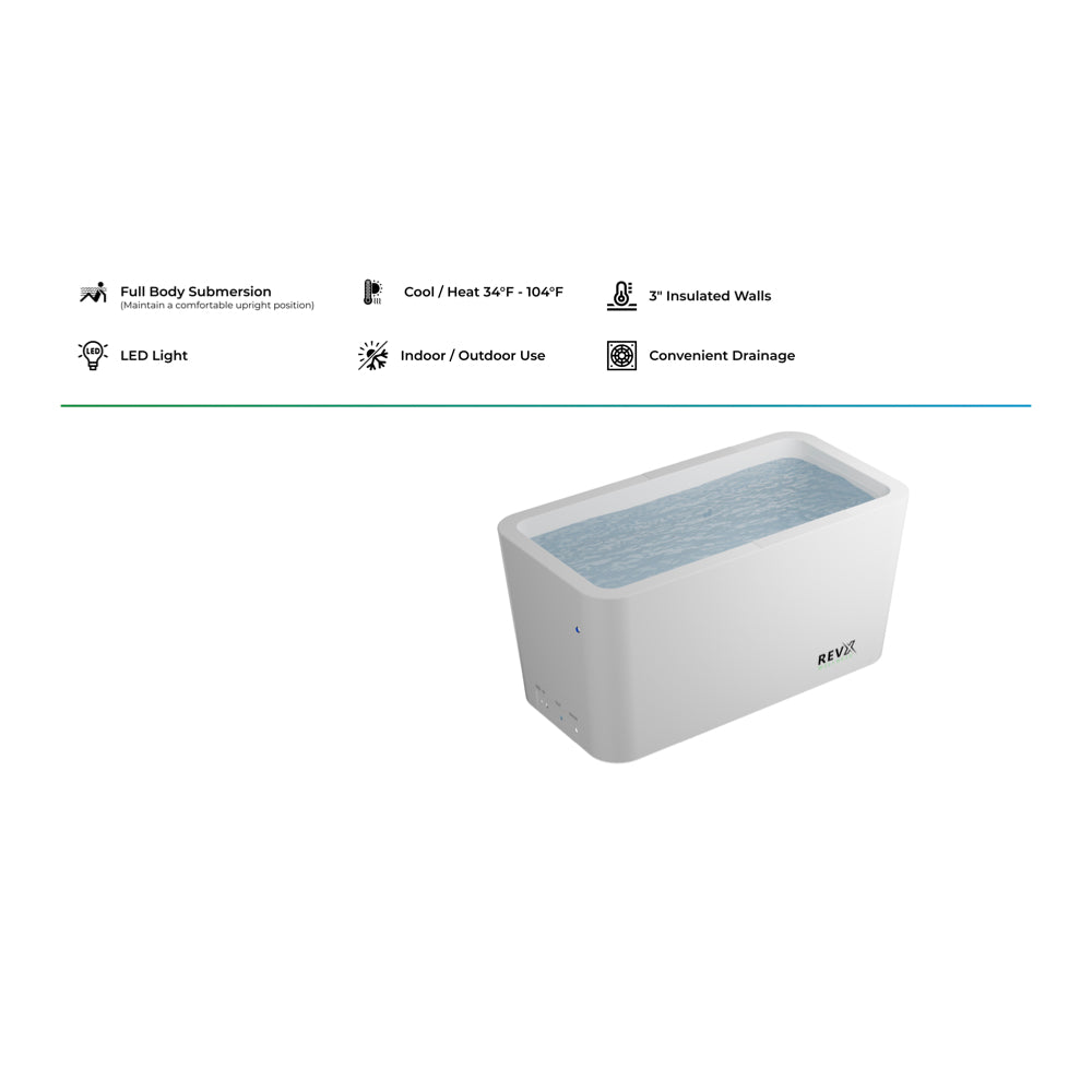 COLD PLUNGE X Tub | High Performance Chiller + Filter System | By RevX Wellness